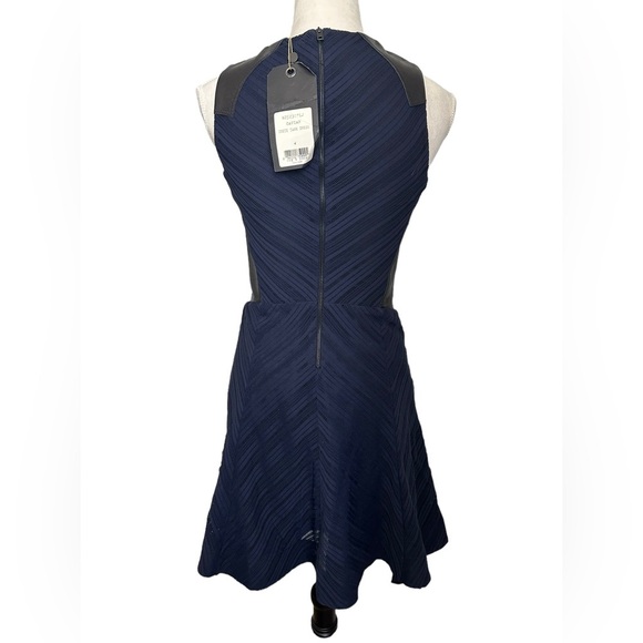 Rag & Bone Caviar Crete Tank leather cut out sleeveless mini skater dress - Picture 3 of 9